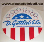 Gottlieb Coin Door Decal Rings and Stripes